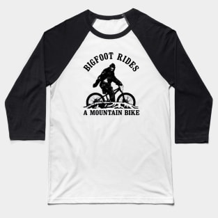 bigfoot rides a mountain bike Baseball T-Shirt